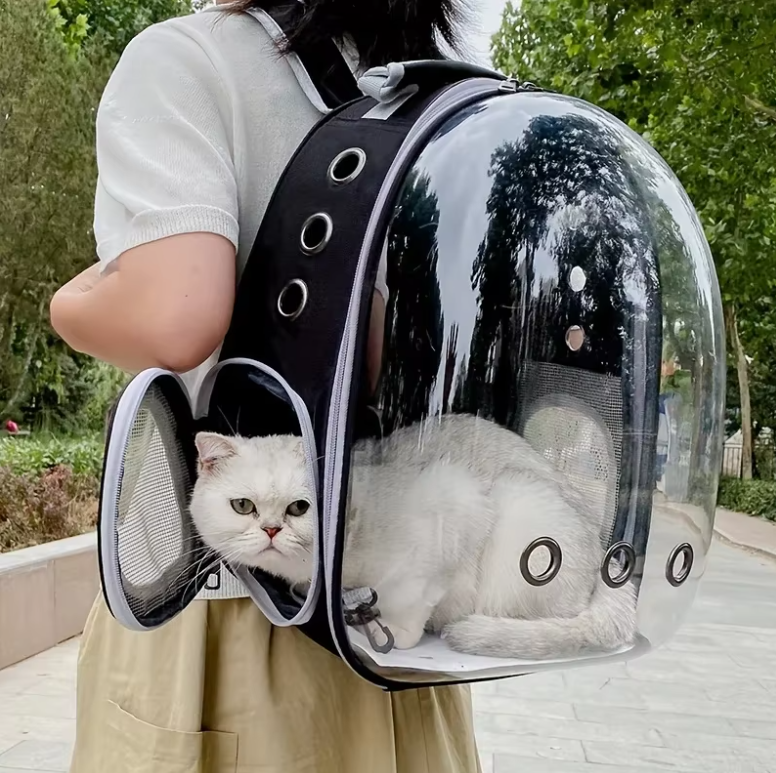 Cat Backpack - Mochila de Gatos com Cápsula Transparente